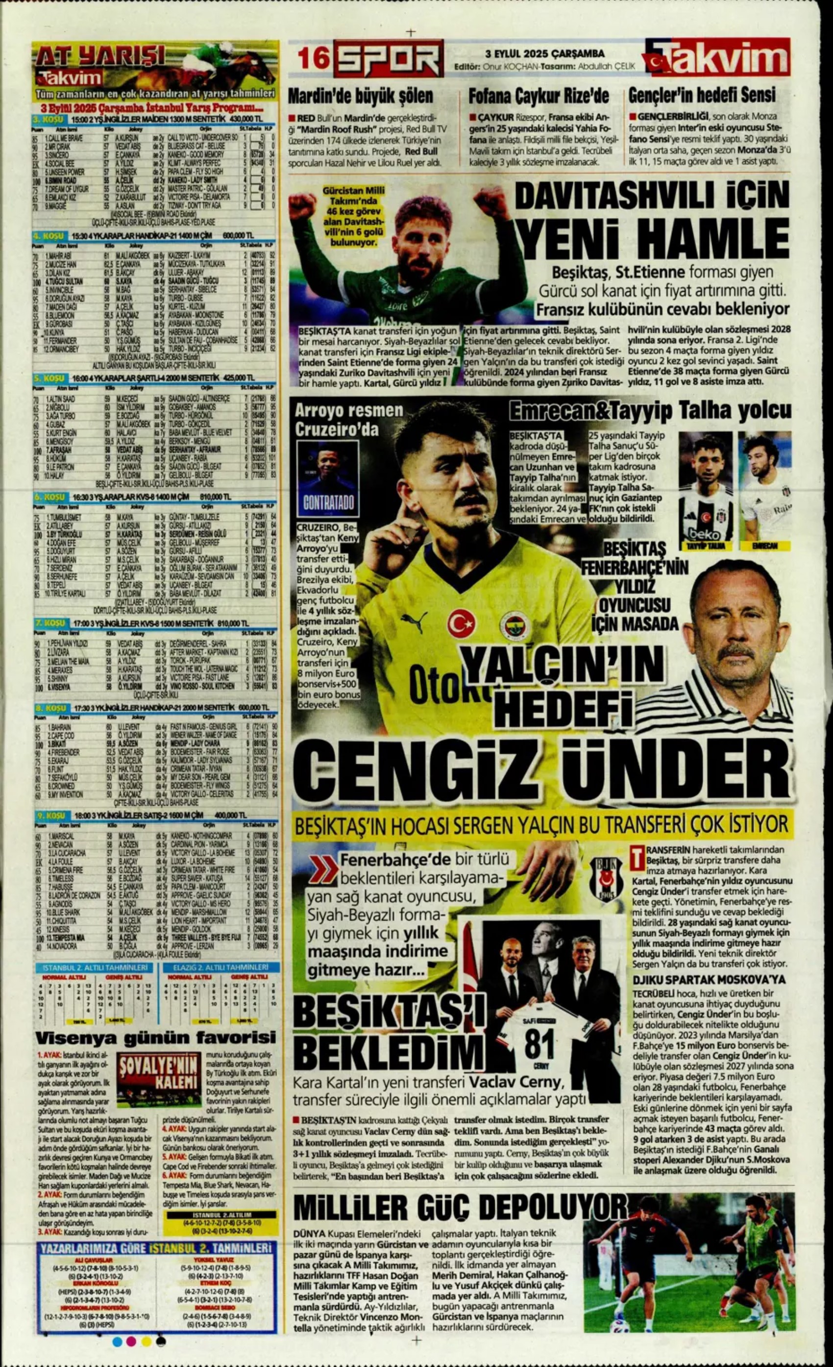 Sporda günün manşetleri... Fenerbahçe'de hoca adayları sil baştan: Yeni bir isim daha eklendi