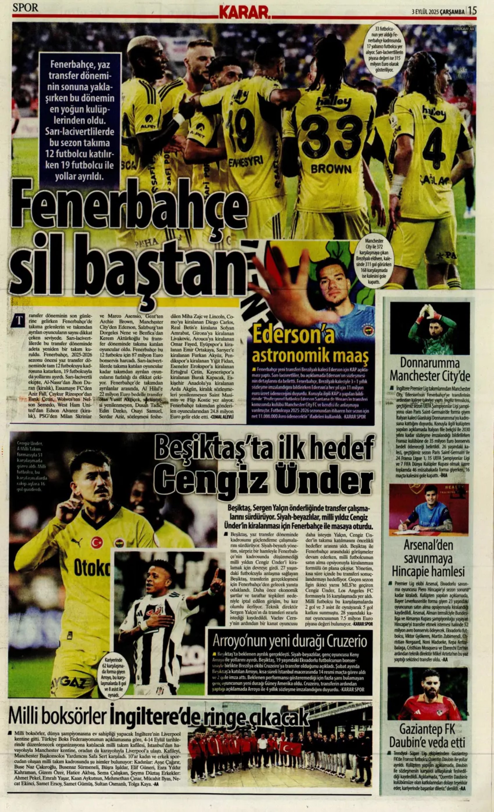 Sporda günün manşetleri... Fenerbahçe'de hoca adayları sil baştan: Yeni bir isim daha eklendi