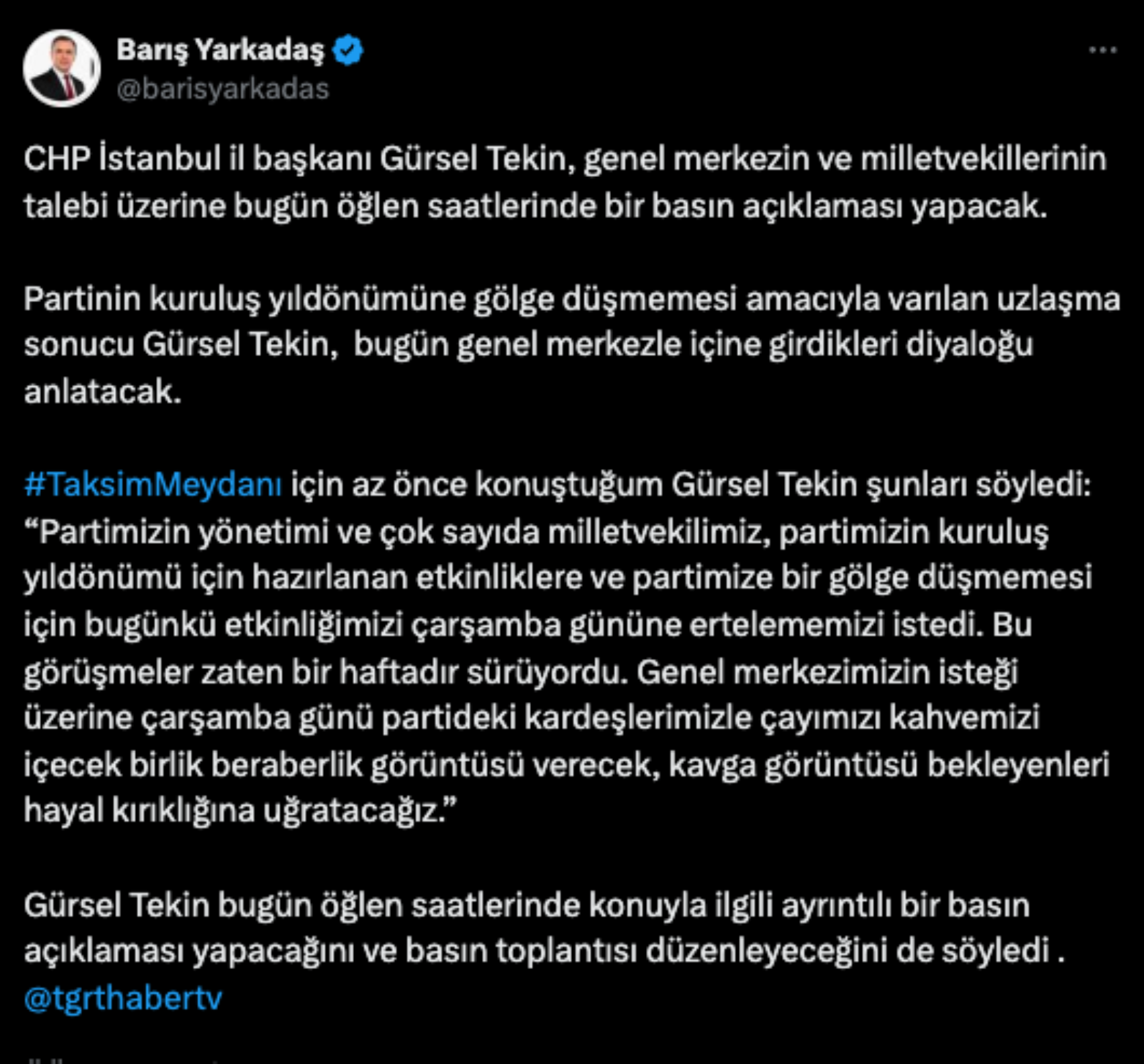 Gergin bekleyiş sürüyor: Gürsel Tekin'den çelişkili açıklamalar! İl binasına gidecek mi?