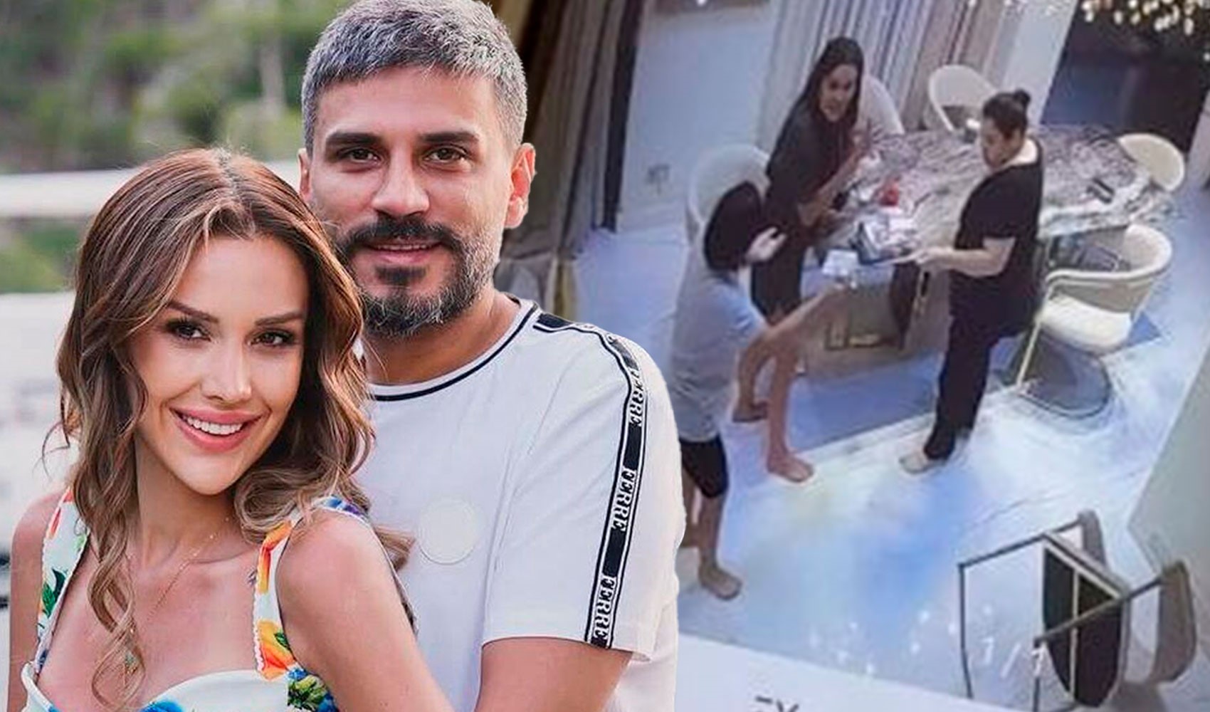 Dilan Polat ve Engin Polat'ın evdeki kavgası kamerada! Sandalyeler havada uçtu