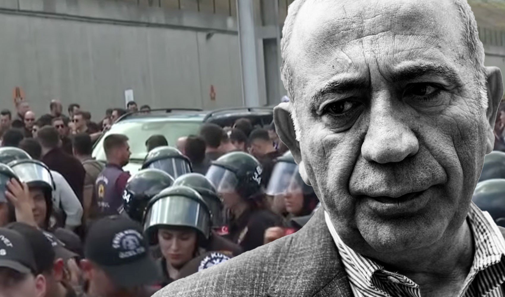 Gürsel Tekin polis eşliğinde binaya girdi! Gürsel Tekin polis eşliğinde binaya girdi!