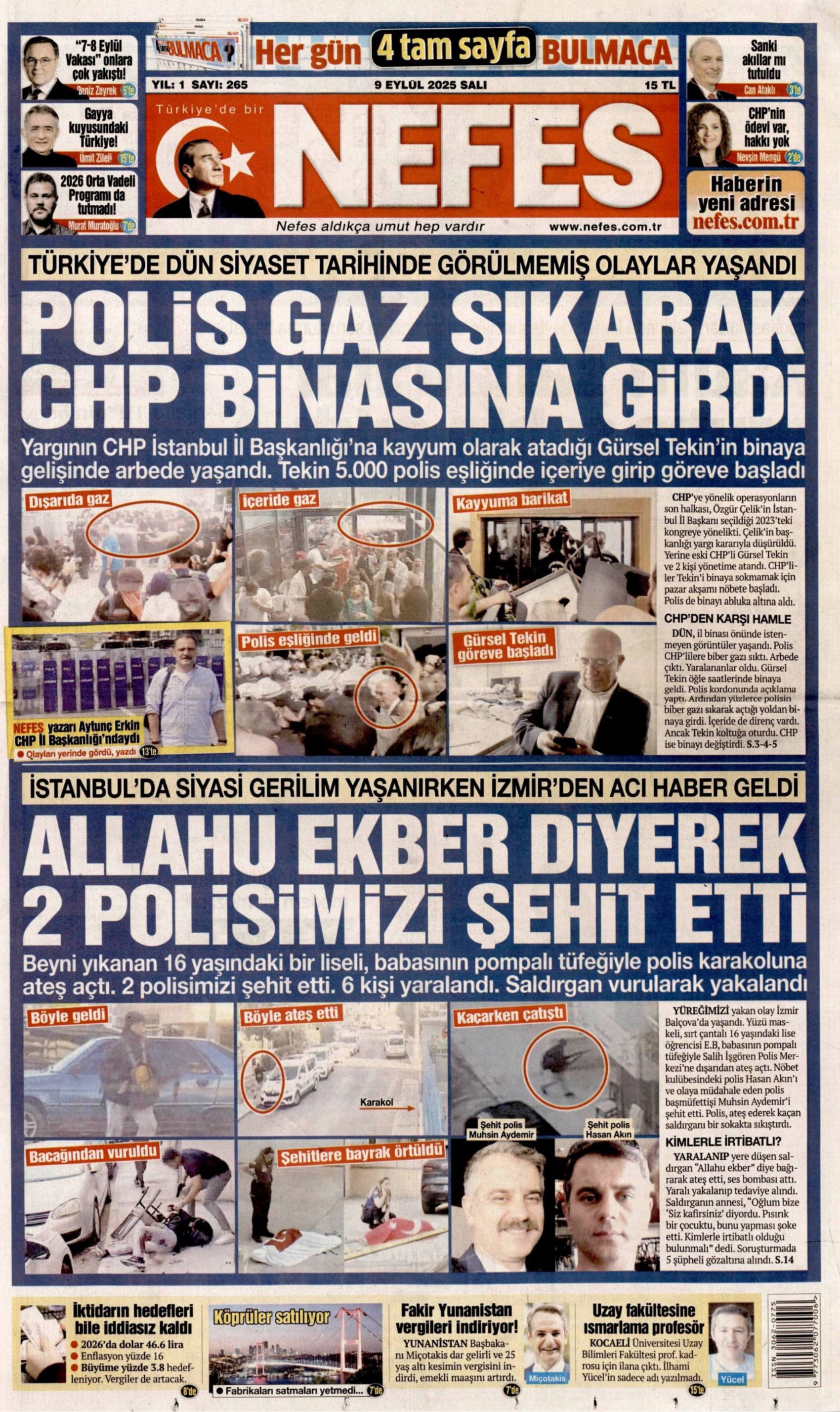 Gazeteler Gürsel Tekin'in polisle CHP binasına girişini nasıl gördü?