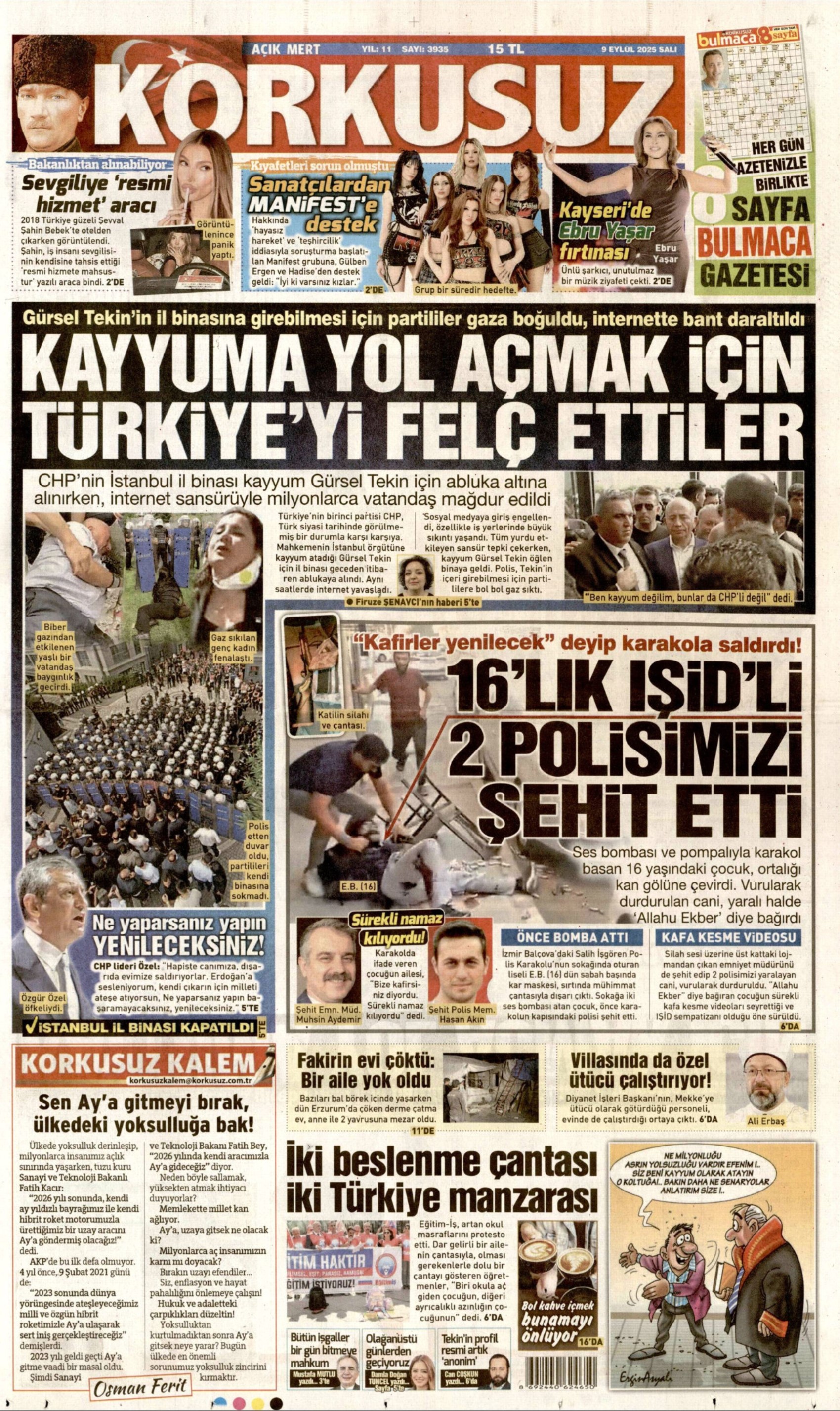 Gazeteler Gürsel Tekin'in polisle CHP binasına girişini nasıl gördü?