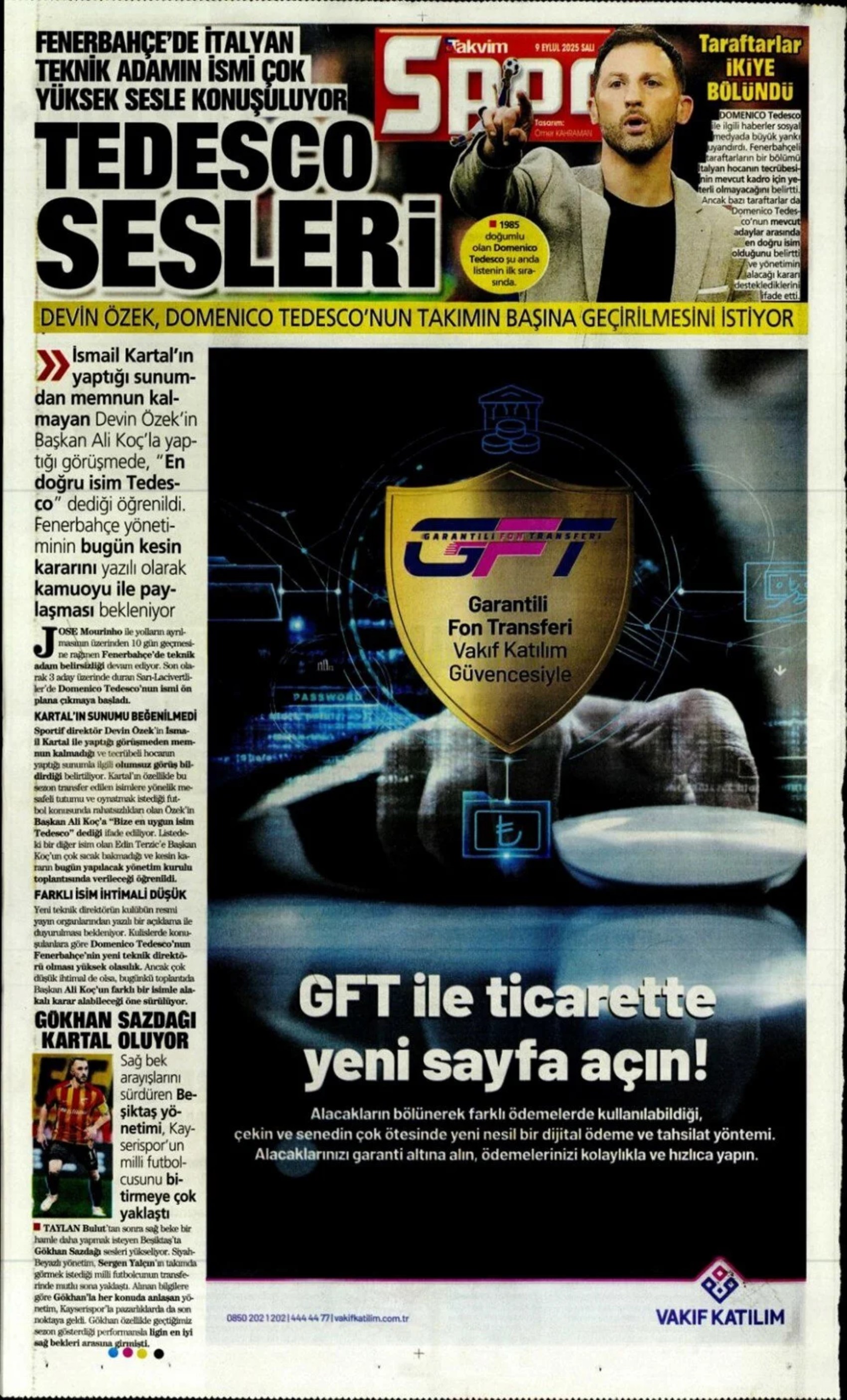 Sporda günün manşetleri... Fenerbahçe'de teknik direktör düğümü çözülüyor
