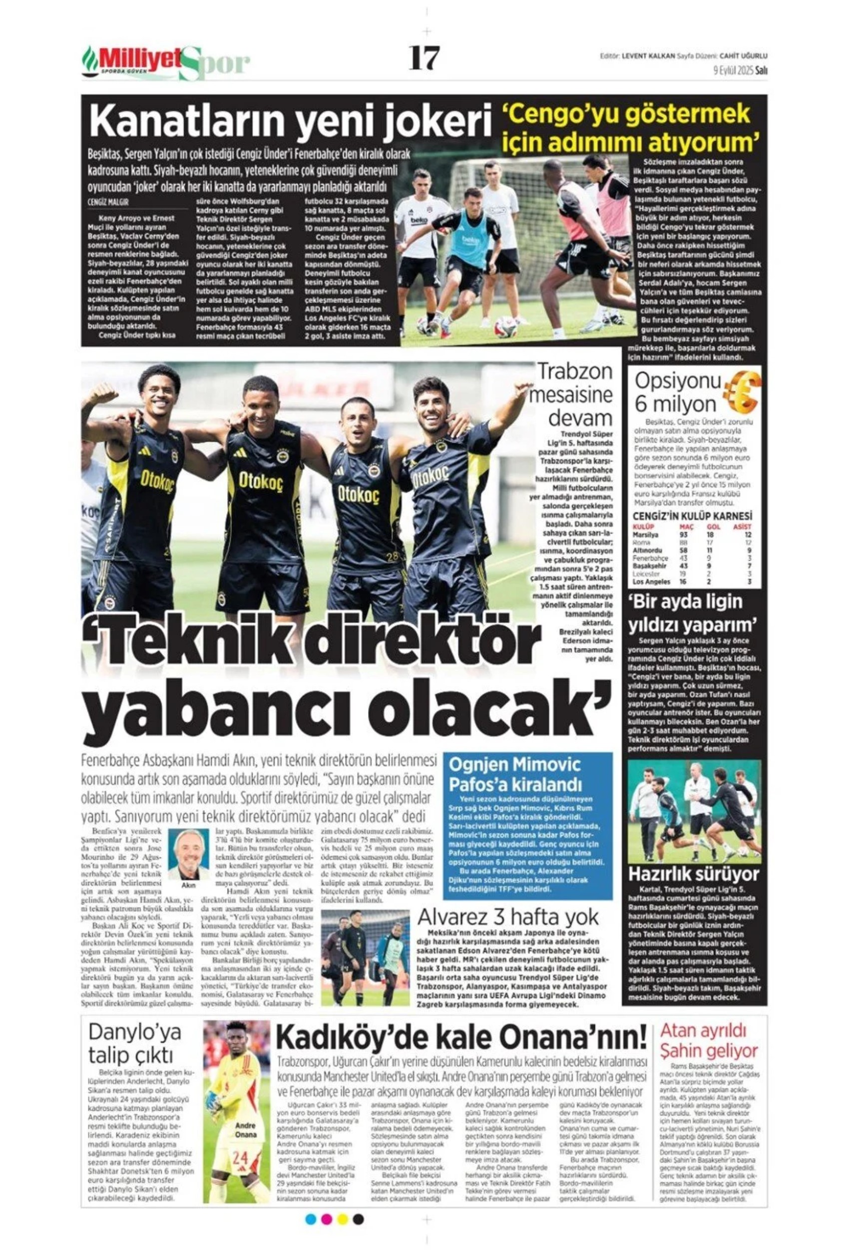 Sporda günün manşetleri... Fenerbahçe'de teknik direktör düğümü çözülüyor