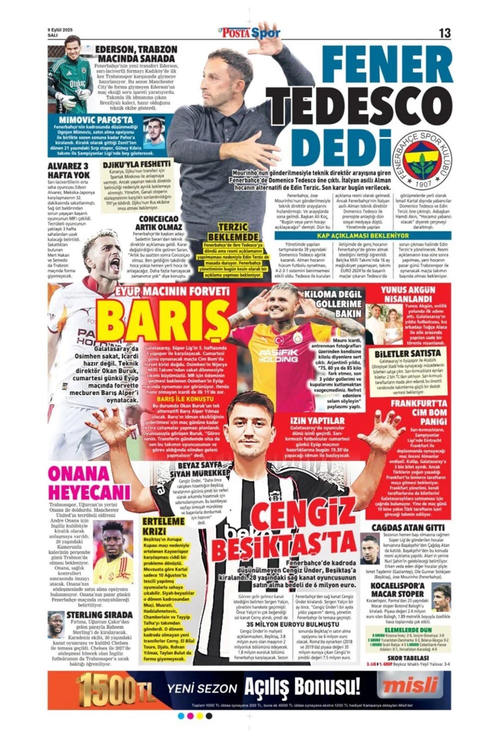 Sporda günün manşetleri... Fenerbahçe'de teknik direktör düğümü çözülüyor