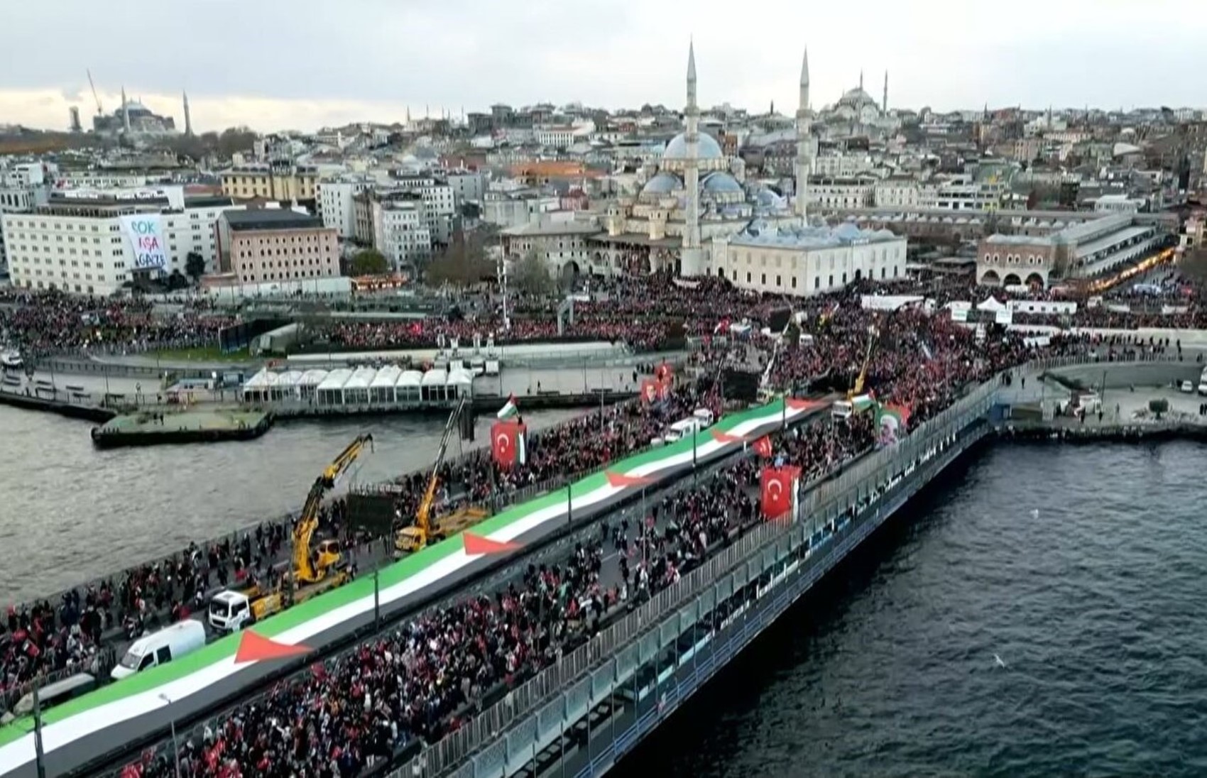 Galata'daki Filistin yürüyüşüne sadece 8 bakan katıldı! İşte mitingde bulunmayan bakanlar...