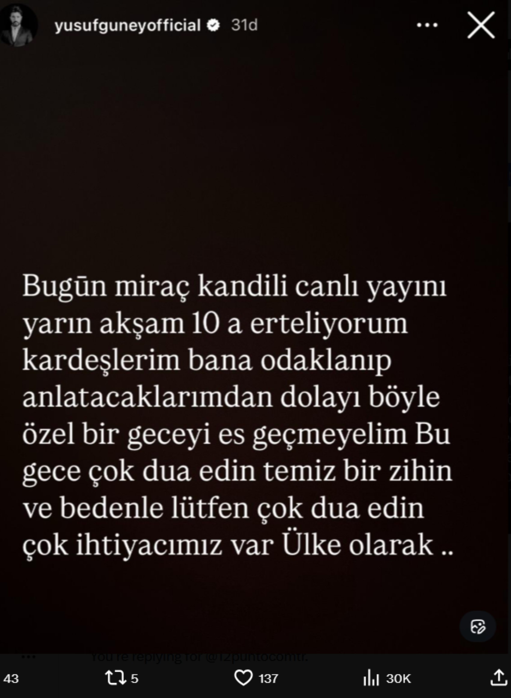 Kokain testi pozitif çıkan Yusuf Güney'den yeni paylaşım!