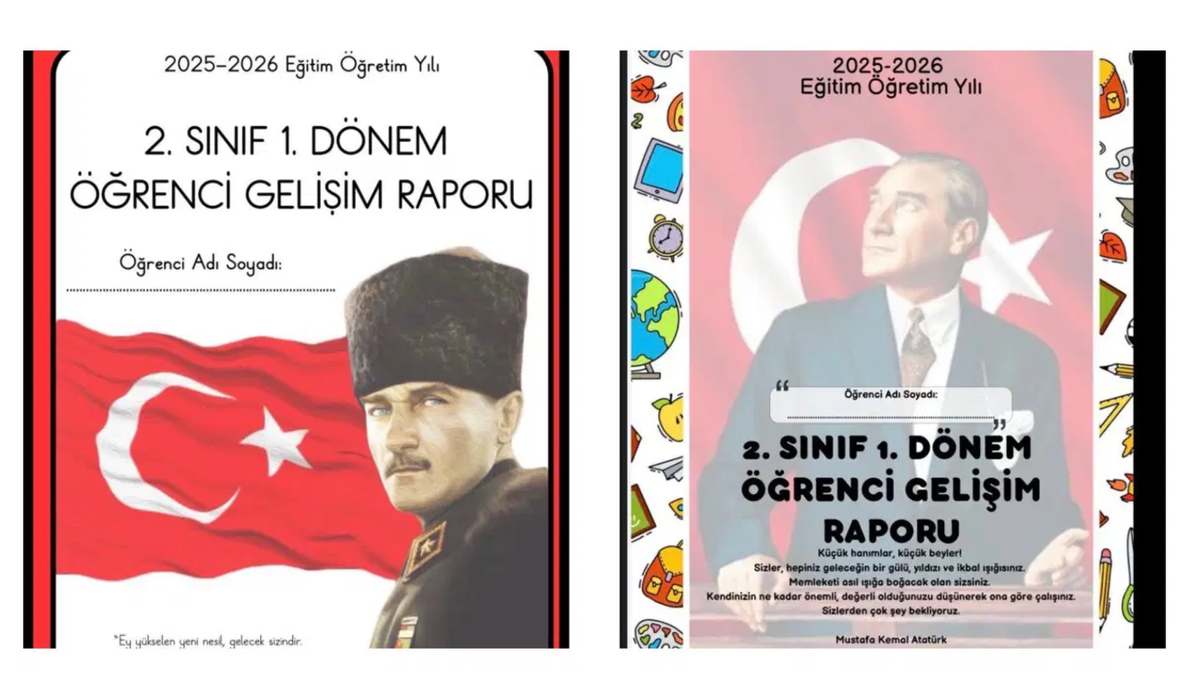 Atatürksüz karnelere öğretmen müdahalesi