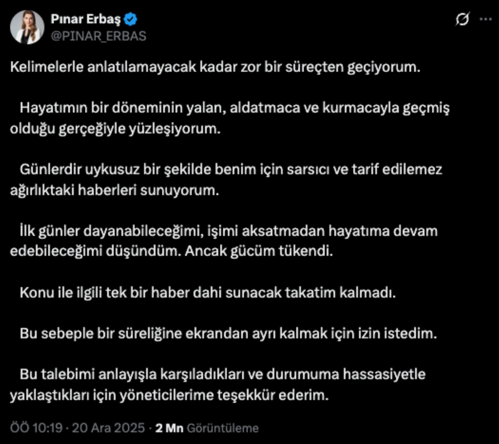 Kayyum yönetiminden dikkat çeken karar: Mehmet Akif Ersoy'un eski eşi Pınar Erbaş'ın işine son verildi! 'Çok şaşkın ve kırgınım...'