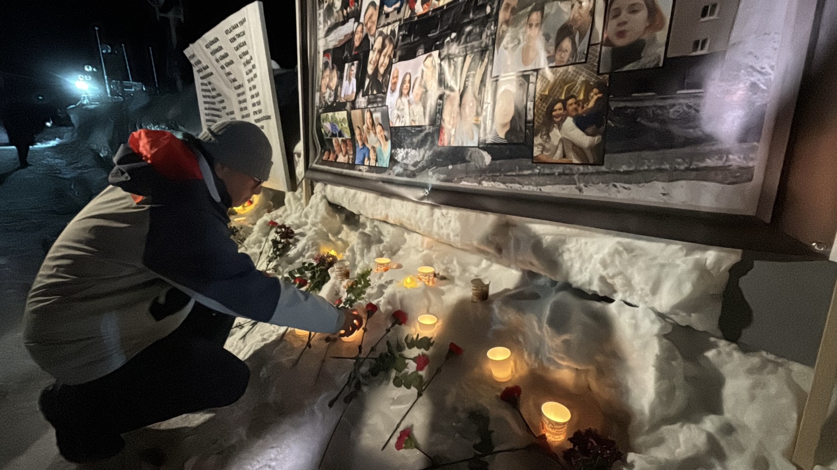 Kartalkaya faciasının birinci yıl dönümü: Otele 'melek' sembolü yansıtıldı