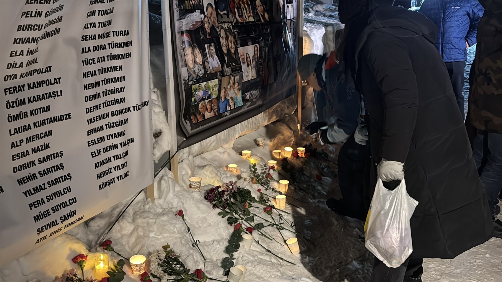 Kartalkaya faciasının birinci yıl dönümü: Otele 'melek' sembolü yansıtıldı