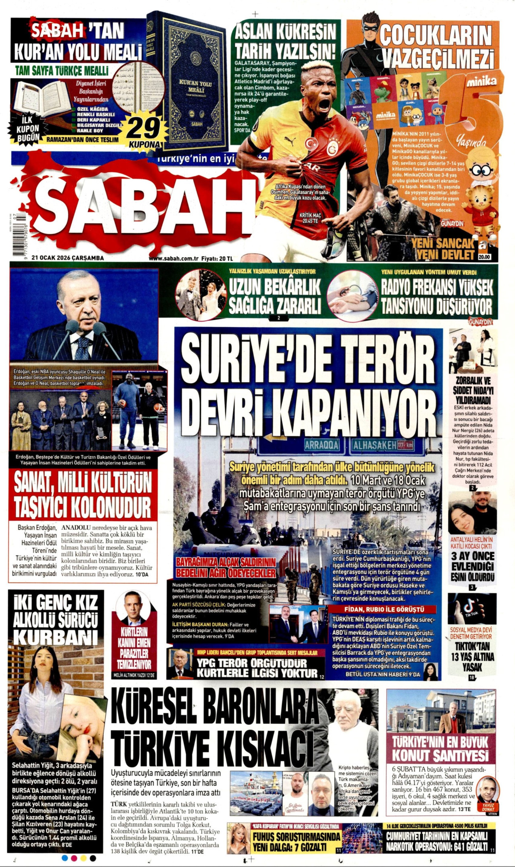 21 Ocak 2026 gazete manşetleri: Gazeteler, Türk Bayrağı'na hain saldırıyı nasıl gördü?