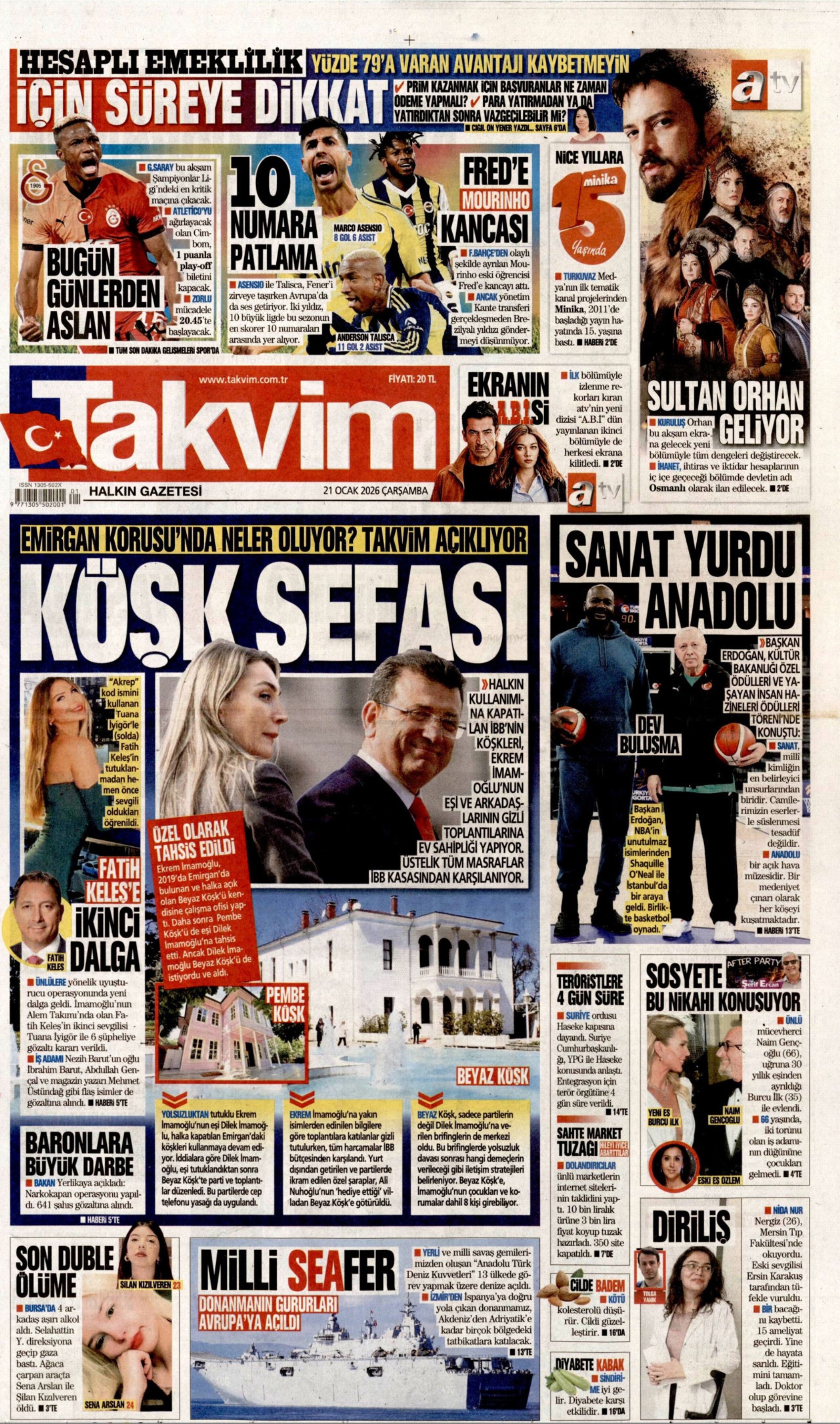 21 Ocak 2026 gazete manşetleri: Gazeteler, Türk Bayrağı'na hain saldırıyı nasıl gördü?