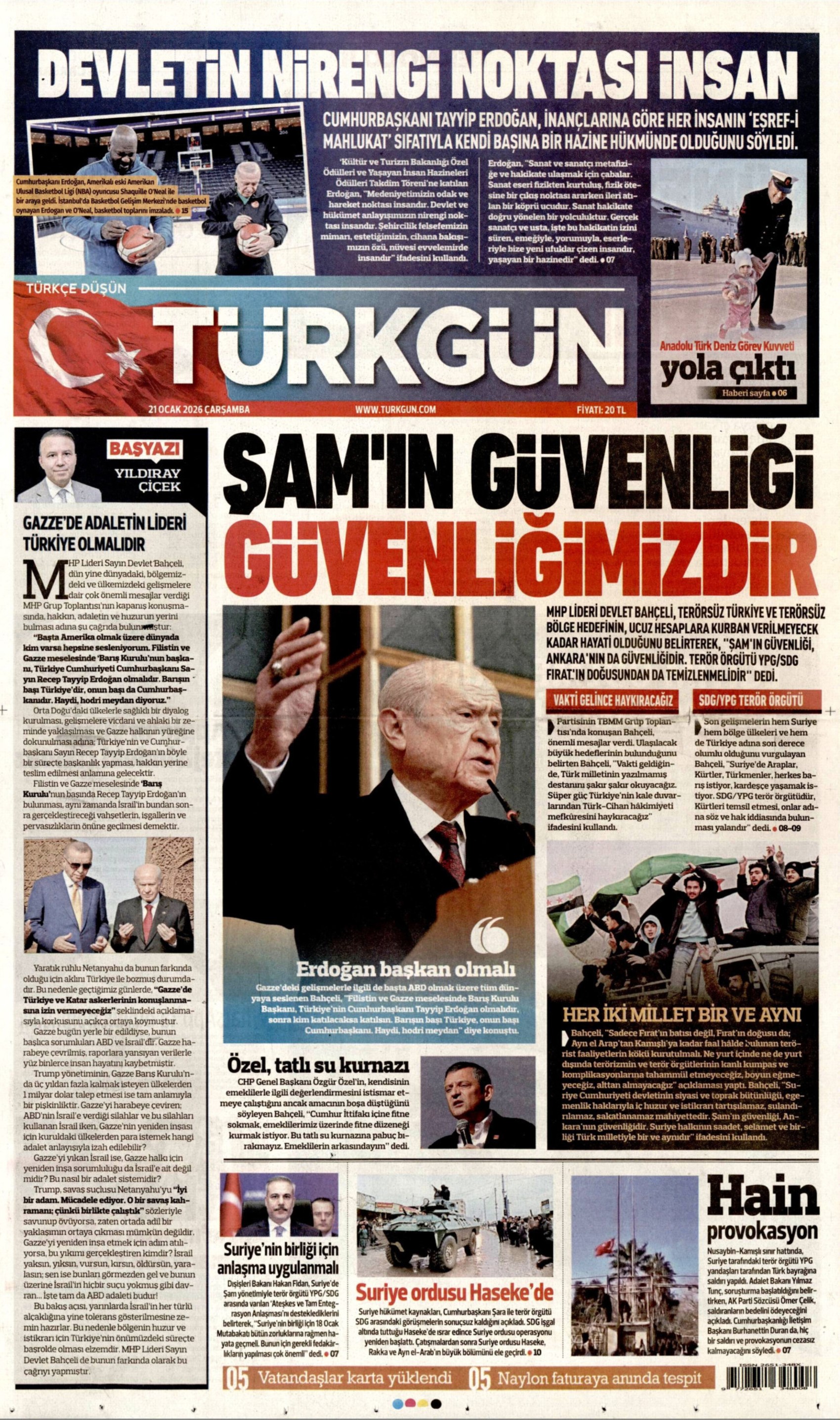 21 Ocak 2026 gazete manşetleri: Gazeteler, Türk Bayrağı'na hain saldırıyı nasıl gördü?