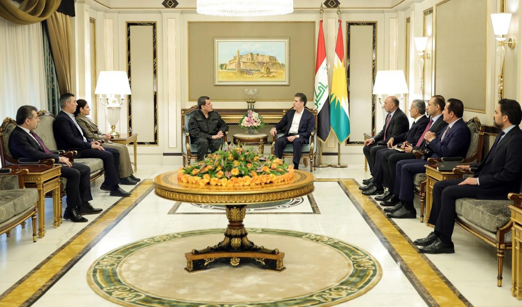 Terör örgütü SDG elebaşı Mazlum Abdi, Barrack ve Barzani ile görüştü