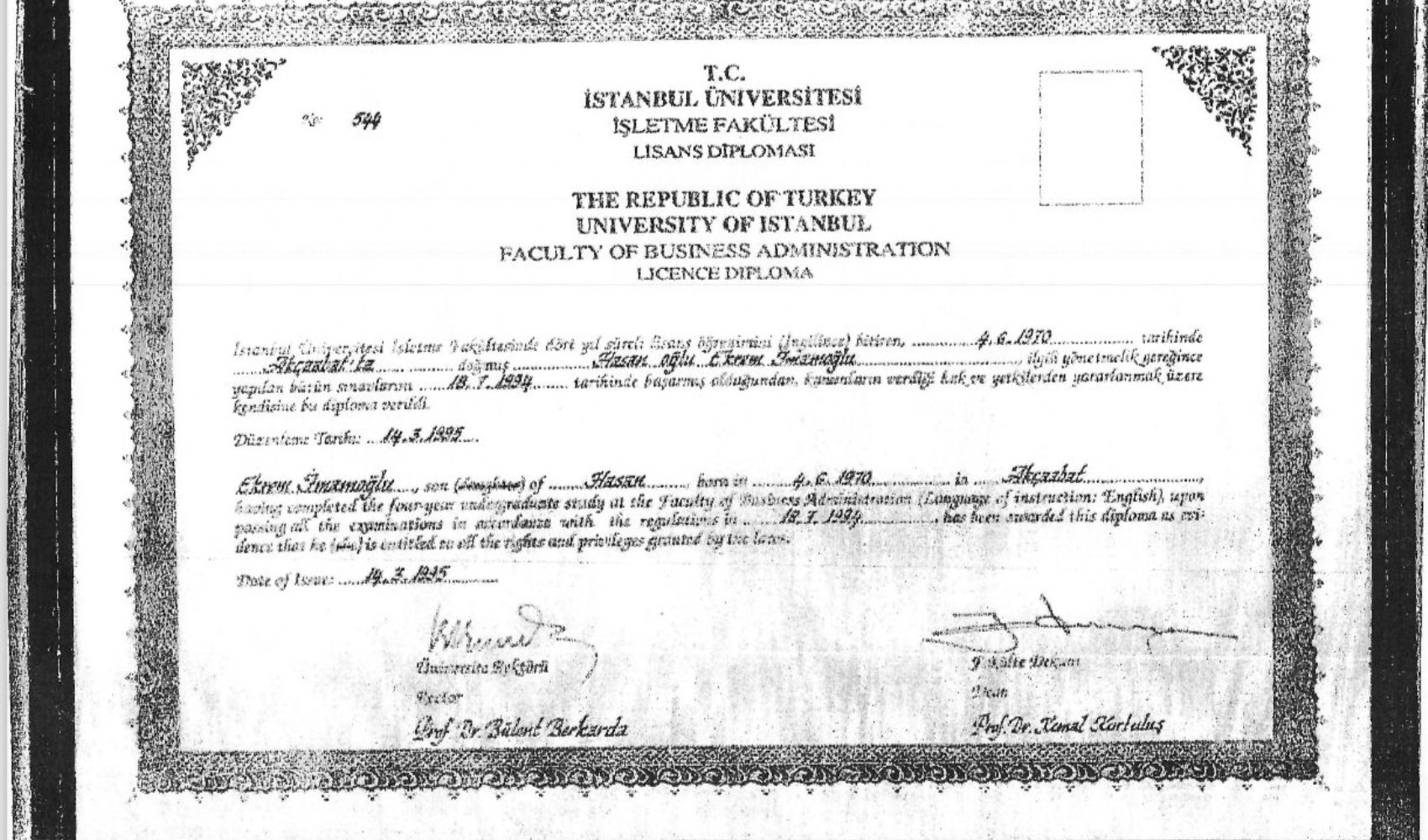 İmamoğlu'nun diploma iptaline karşı açtığı dava reddedildi