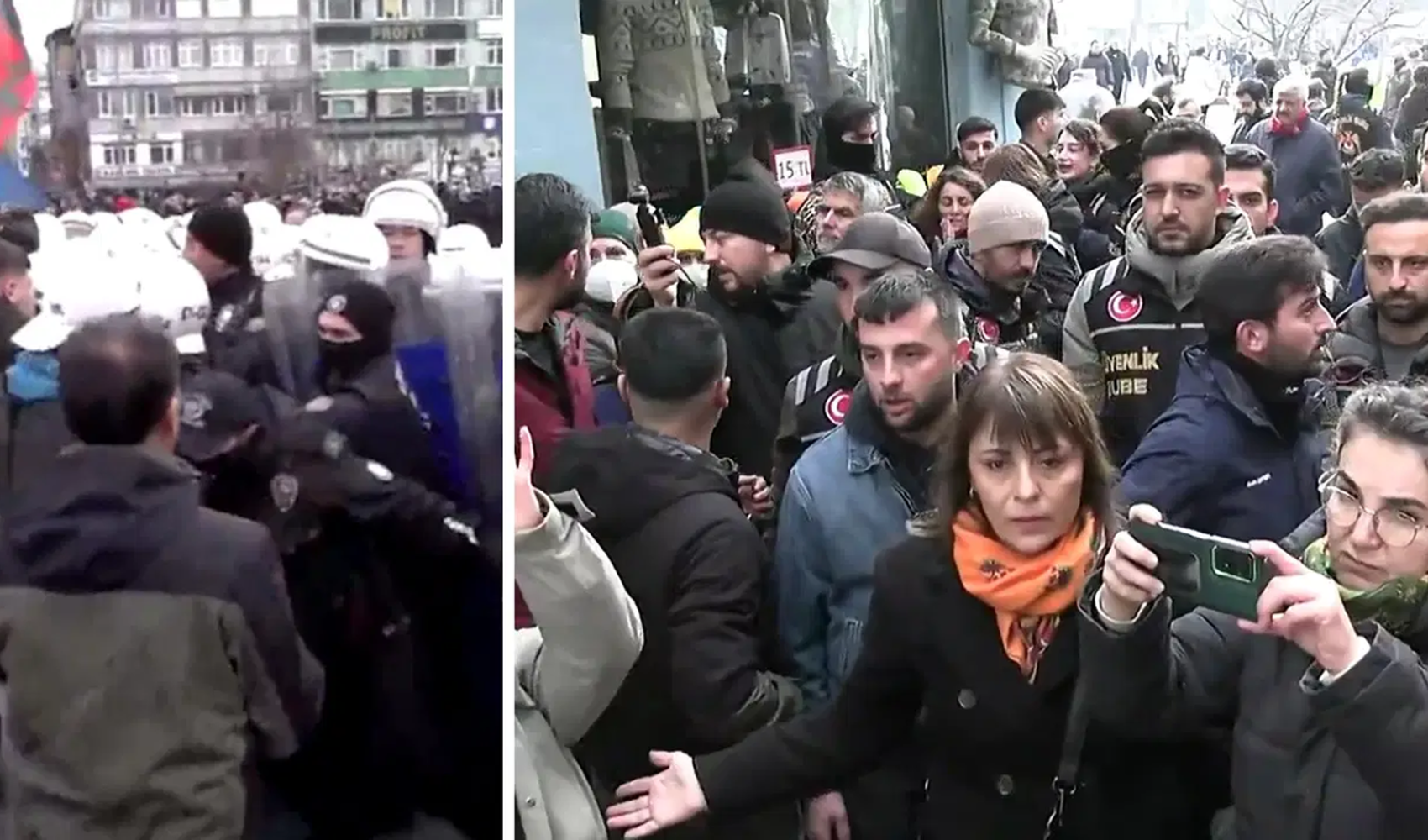 DEM'in 'Rojava' yürüyüşüne polis müdahalesi