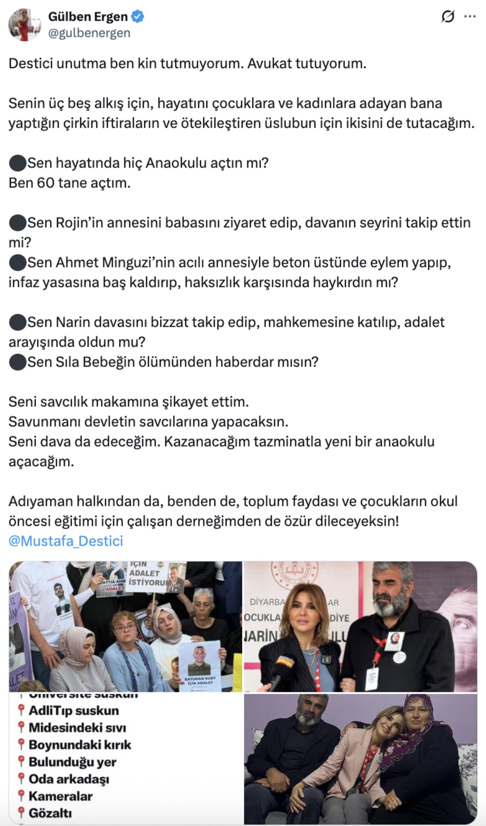 Mustafa Destici yine Gülben Ergen'i hedef aldı! 'Sanatçı değildir, ne olduğu ortada'