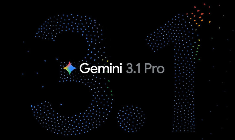 Gemini 3.1 Pro yazısının yer aldığı koyu arka planlı teknoloji görseli.