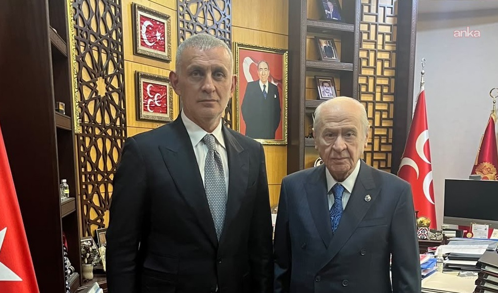 TFF Başkanı Hacıosmanoğlu, MHP Genel Başkanı Devlet Bahçeli’yi ziyaret etti