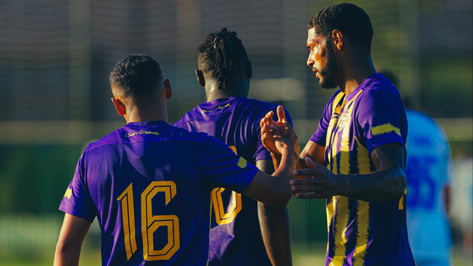 Eyüpsporlu futbolcuların sahadaki görüntüsü.