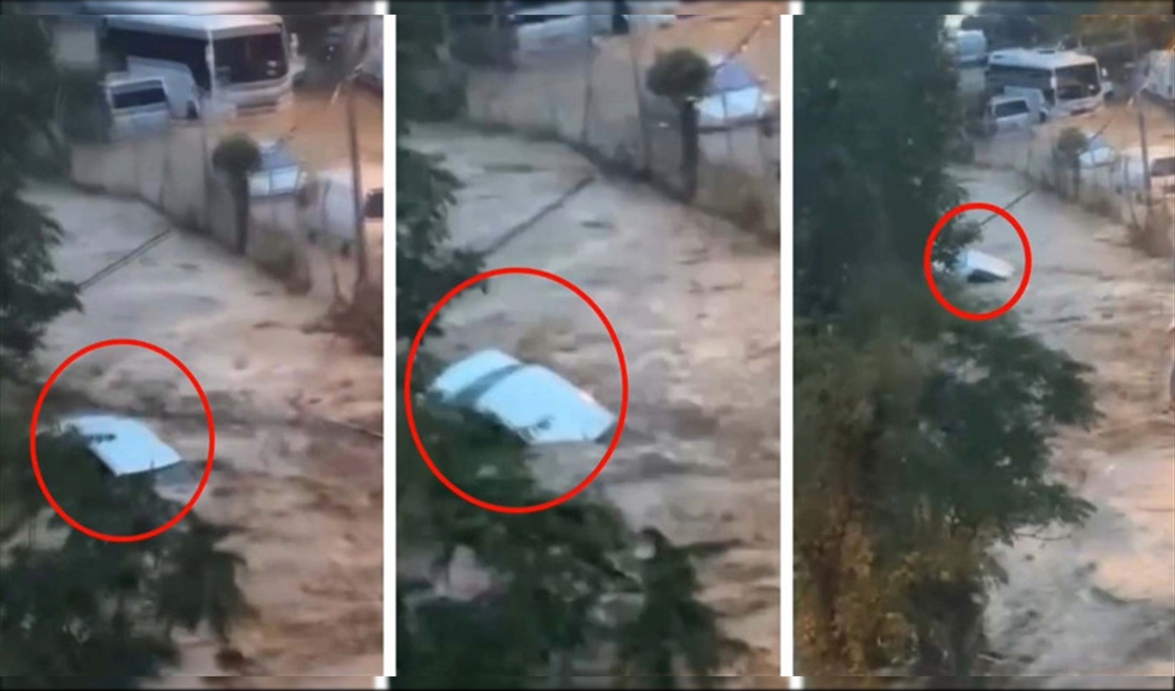 Final footage of two people missing in flood emerges