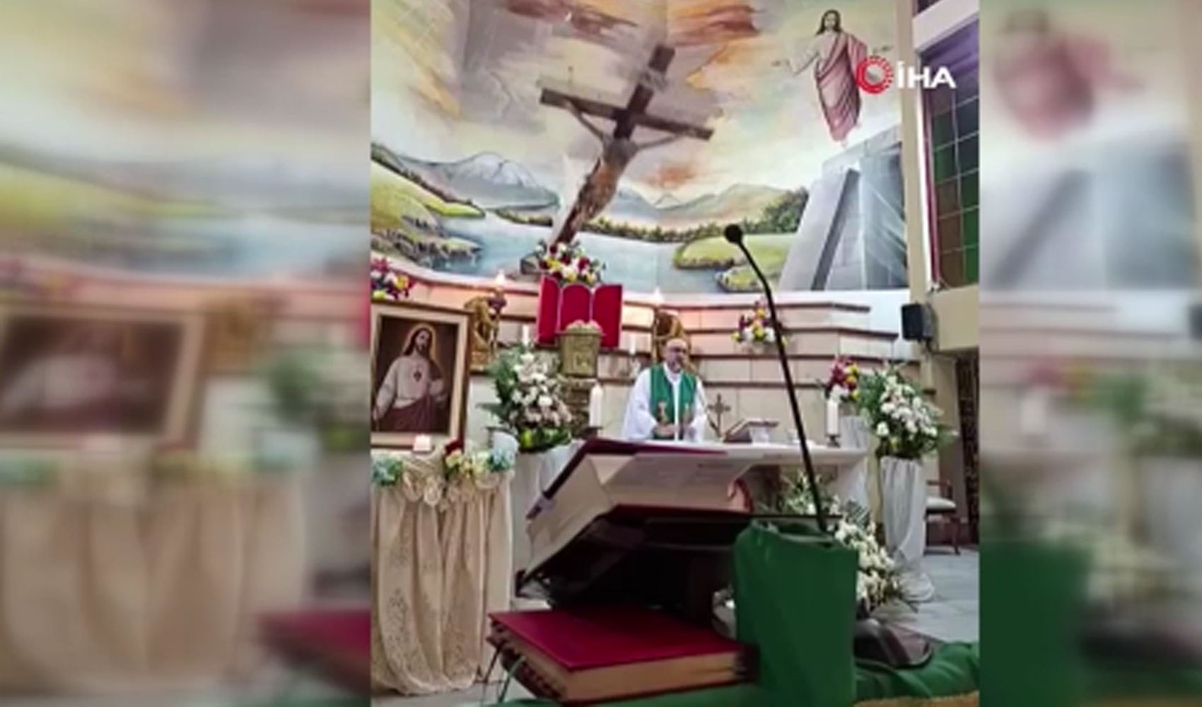 Priest dies after crucifix falls on him during live-streamed mass in Ecuador