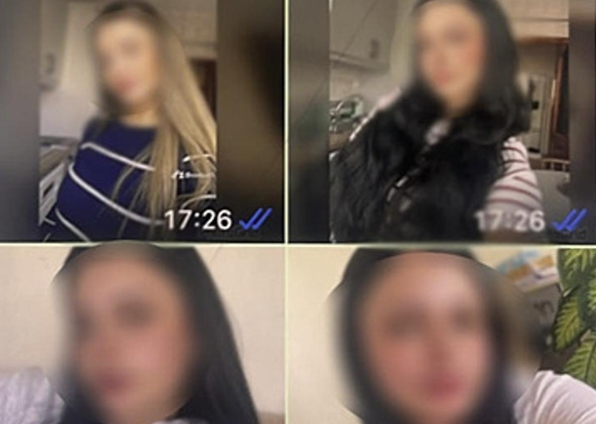 Bulanıklaştırılmış kadın görüntülerinden oluşan kolaj.