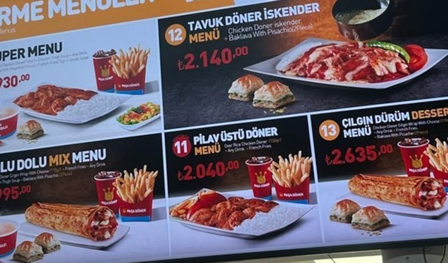 Paşa Döner prices at Istanbul Airport become a hot topic: Those who saw the menu board were shocked!
