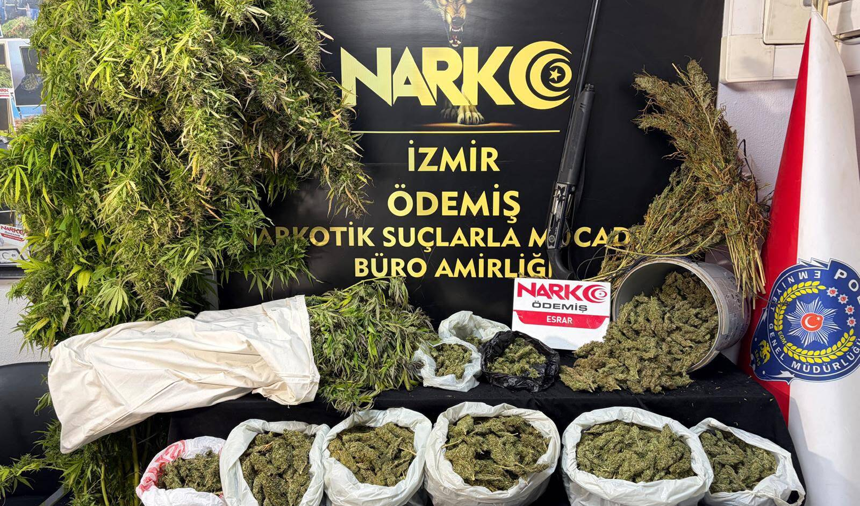 İzmir Ödemiş’te uyuşturucu operasyonu: 7 kilo 671 gram esrar ele geçirildi