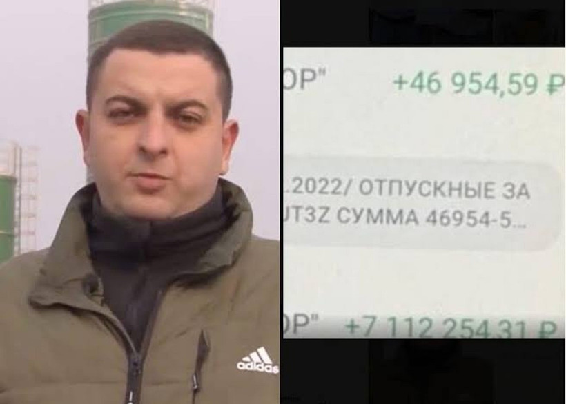 Vladimir Riçagov ve banka işlem görüntüsünü gösteren haber görseli.