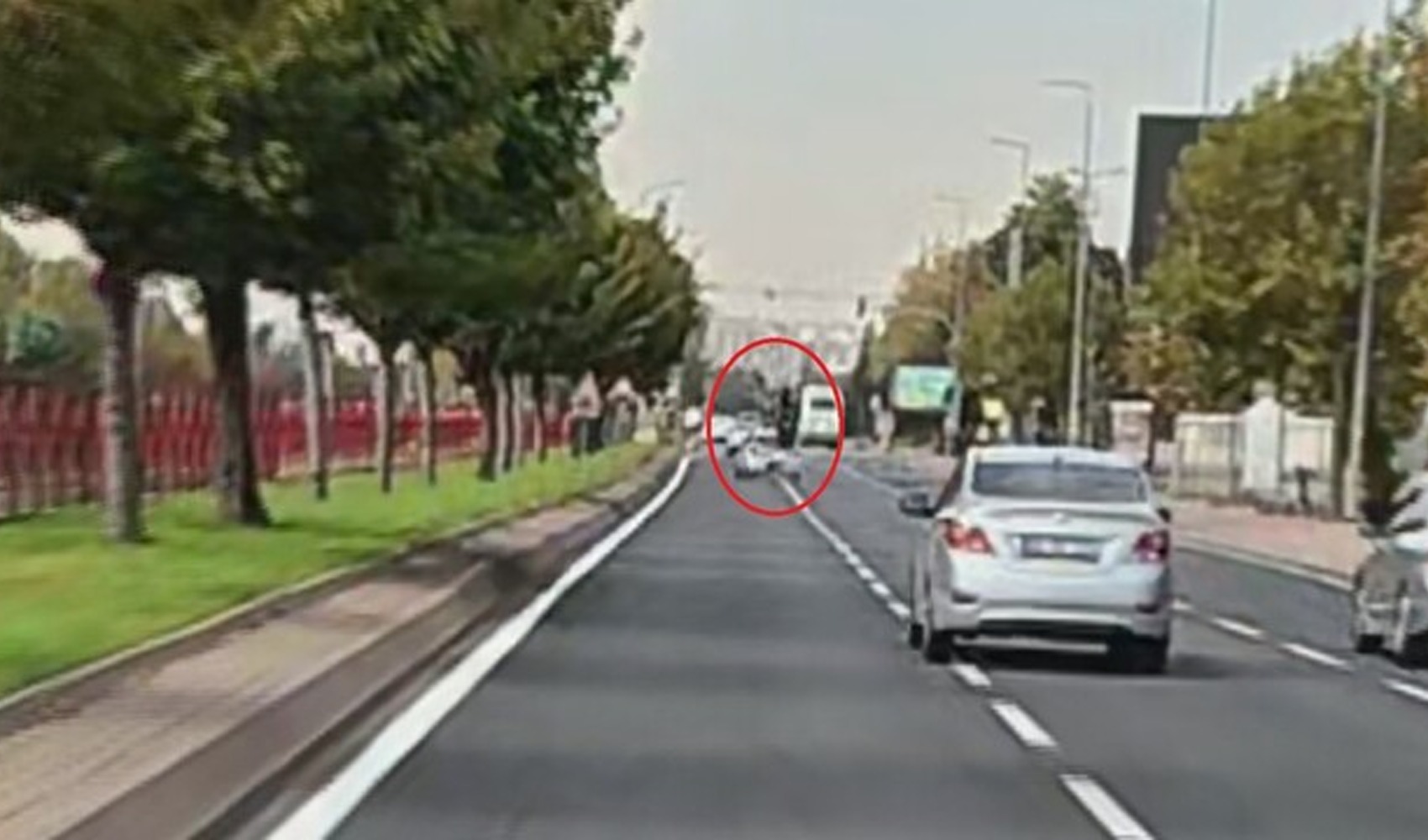 Kayseri’de motosiklet kazası kamerada