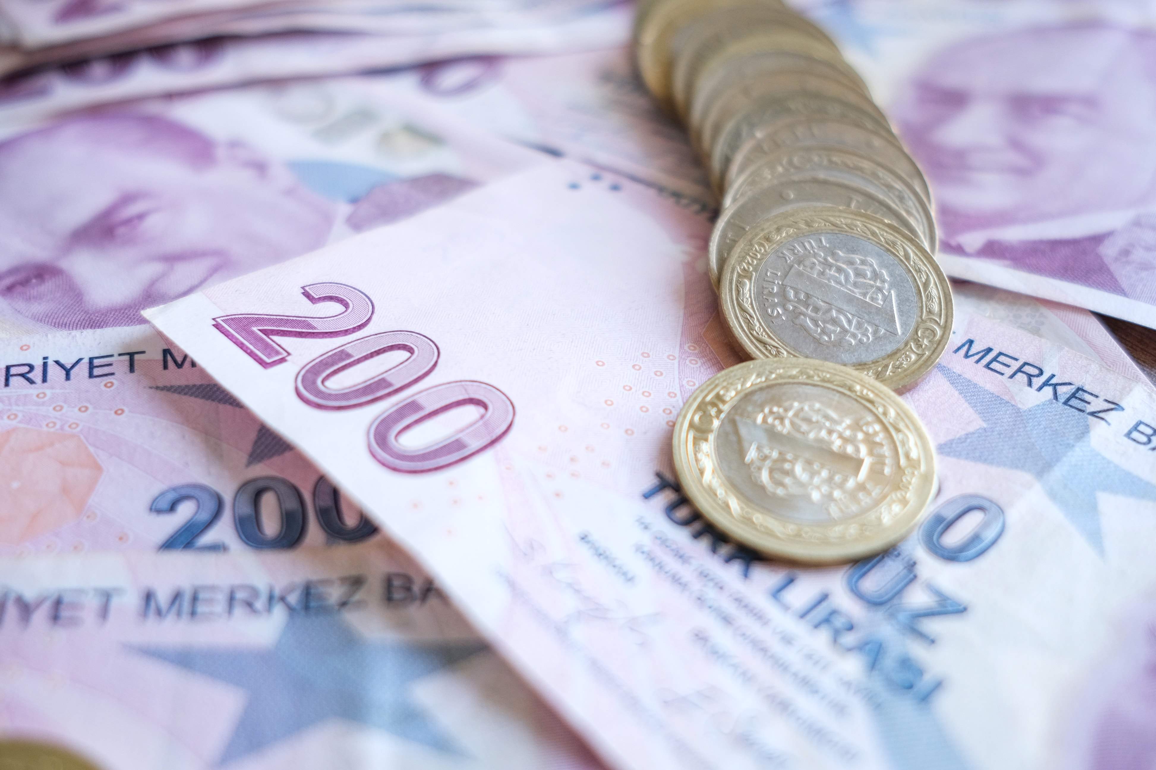 Türk lirası banknot ve madeni paralar.