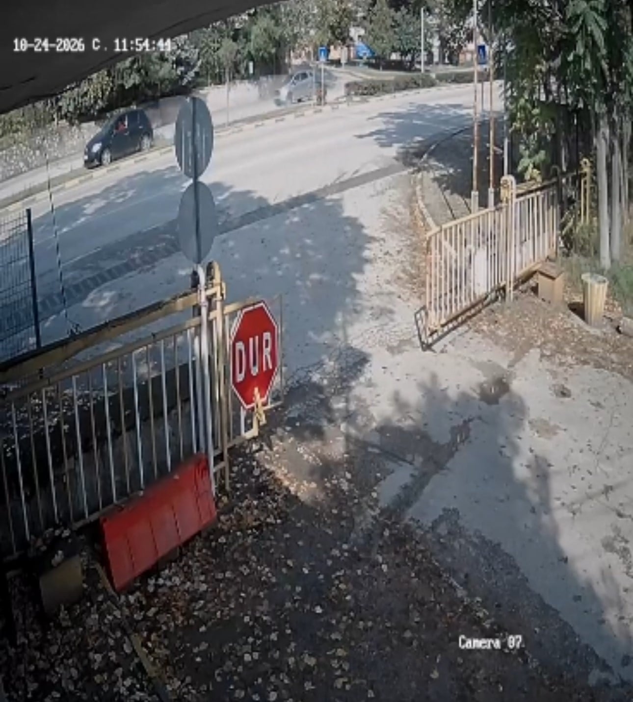 Safranbolu’daki ölümlü trafik kazasının güvenlik kamerasına yansıyan anı.