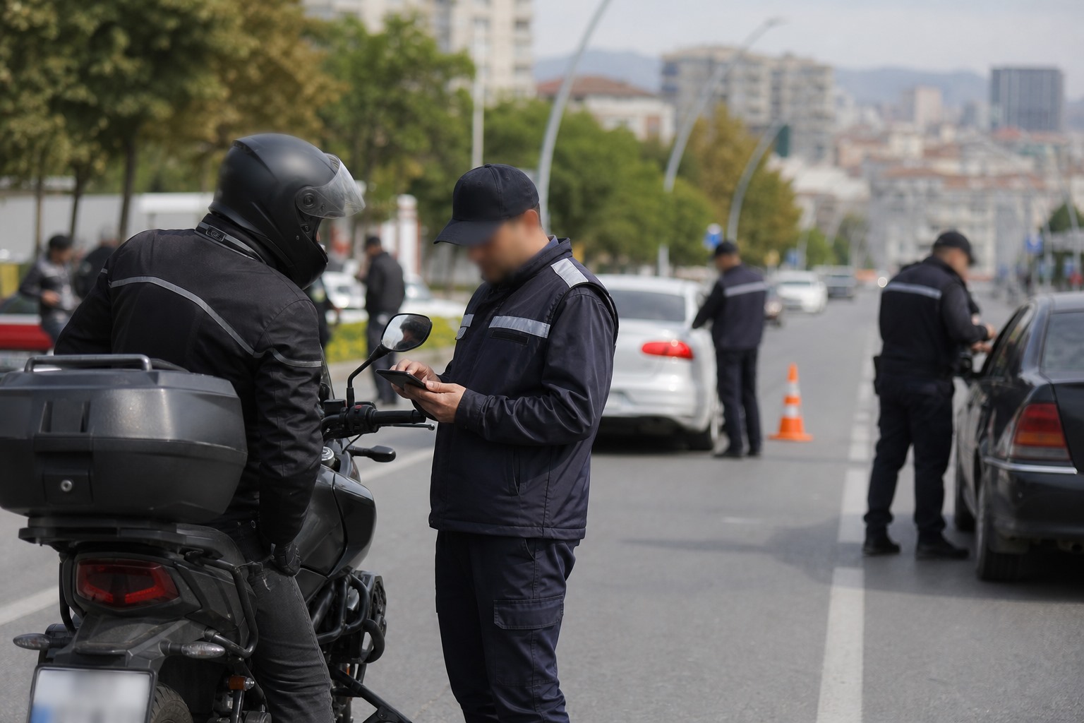 Polis denetimini temsil eden genel bir sokak kontrolü görseli.