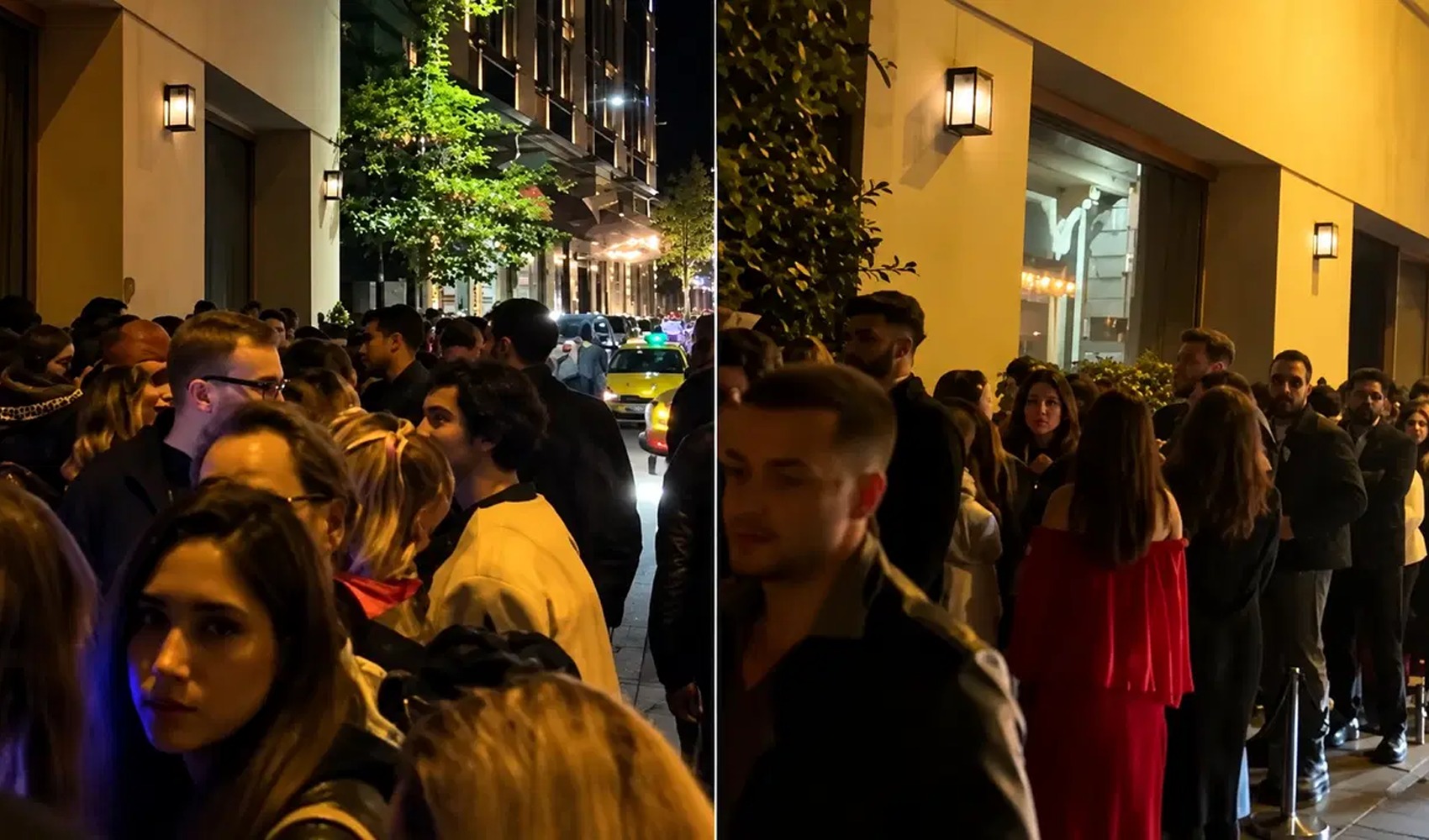 Halloween queue in Istanbul nightlife
