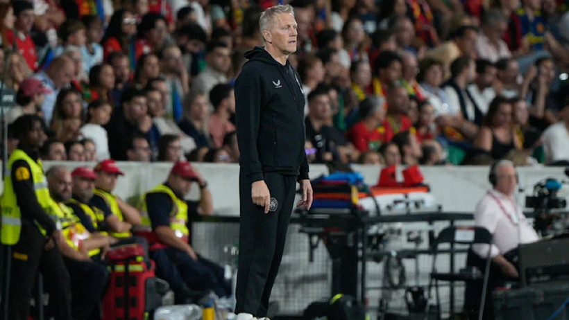 Ireland manager Heimir Hallgrimsson is seen on the sidelines.