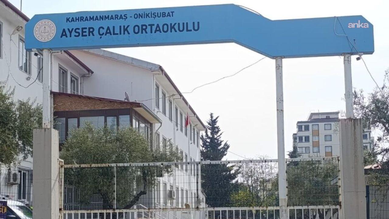 Ayser Çalık Secondary School entrance sign and exterior view of the school building.