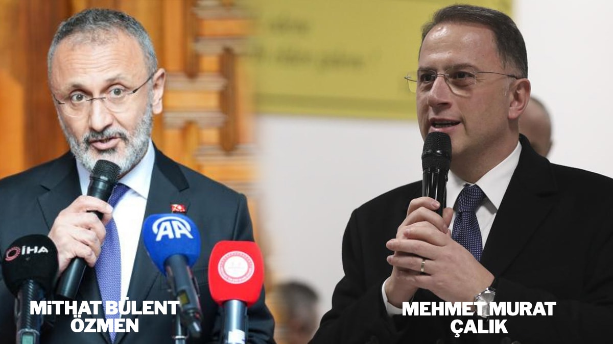 Mithat Bülent Özmen ve Mehmet Murat Çalık’ın yan yana kullanıldığı haber görseli.