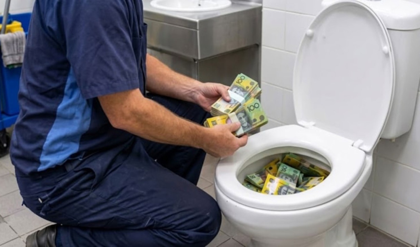 Temizli görevlisi tuvalette 100 bin dolar buldu