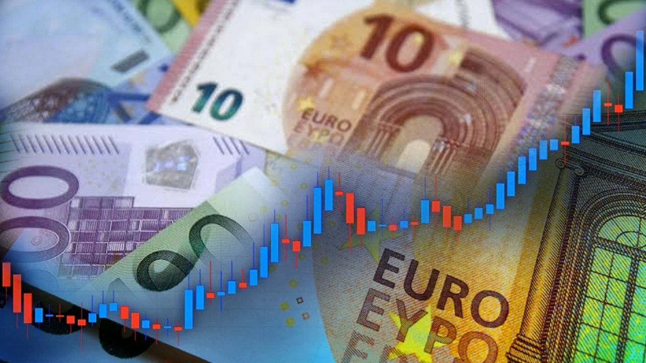Euro banknotları üzerinde yükselen piyasa grafiği görseli.