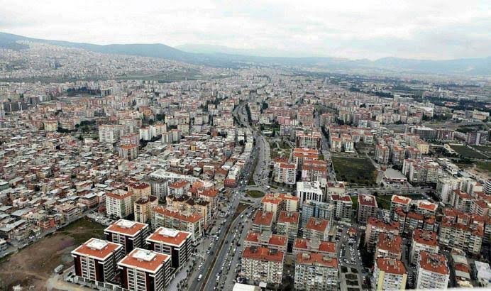 Aerial view of residential areas in İzmir.