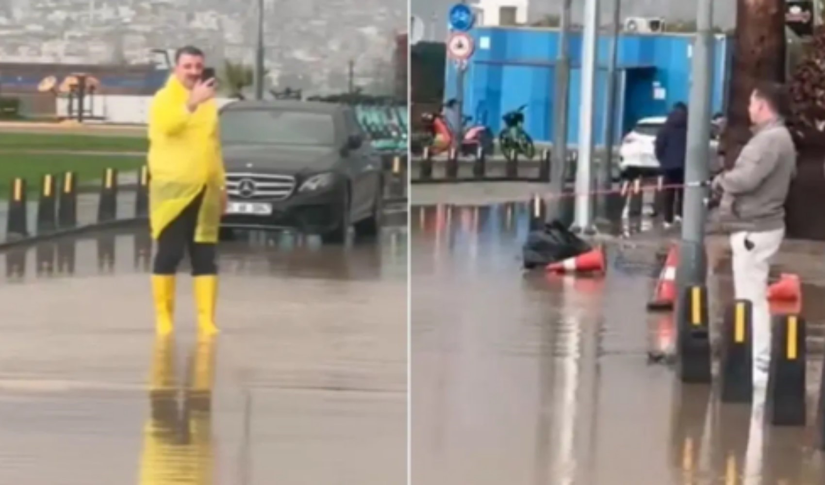 AKP'li İlçe Başkanı sağanak yağmuru böyle fırsat bildi