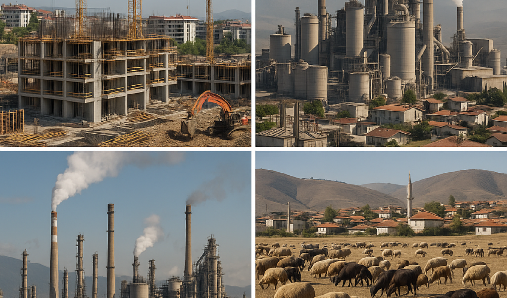 Inşaat maliyetleri artışı, hayvan üretimde yükselme, sanayi üretiminin gerilemesine dikkat çekici