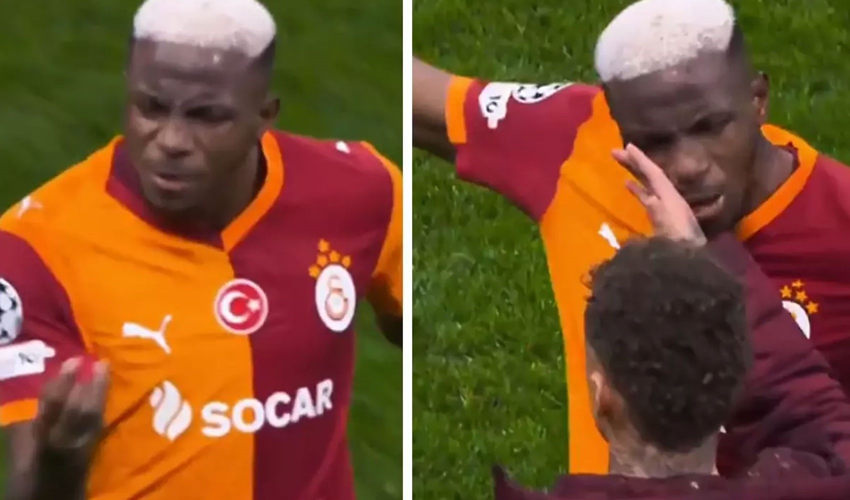 Maç biter bitmez Osimhen'den Noa Lang'a tepki