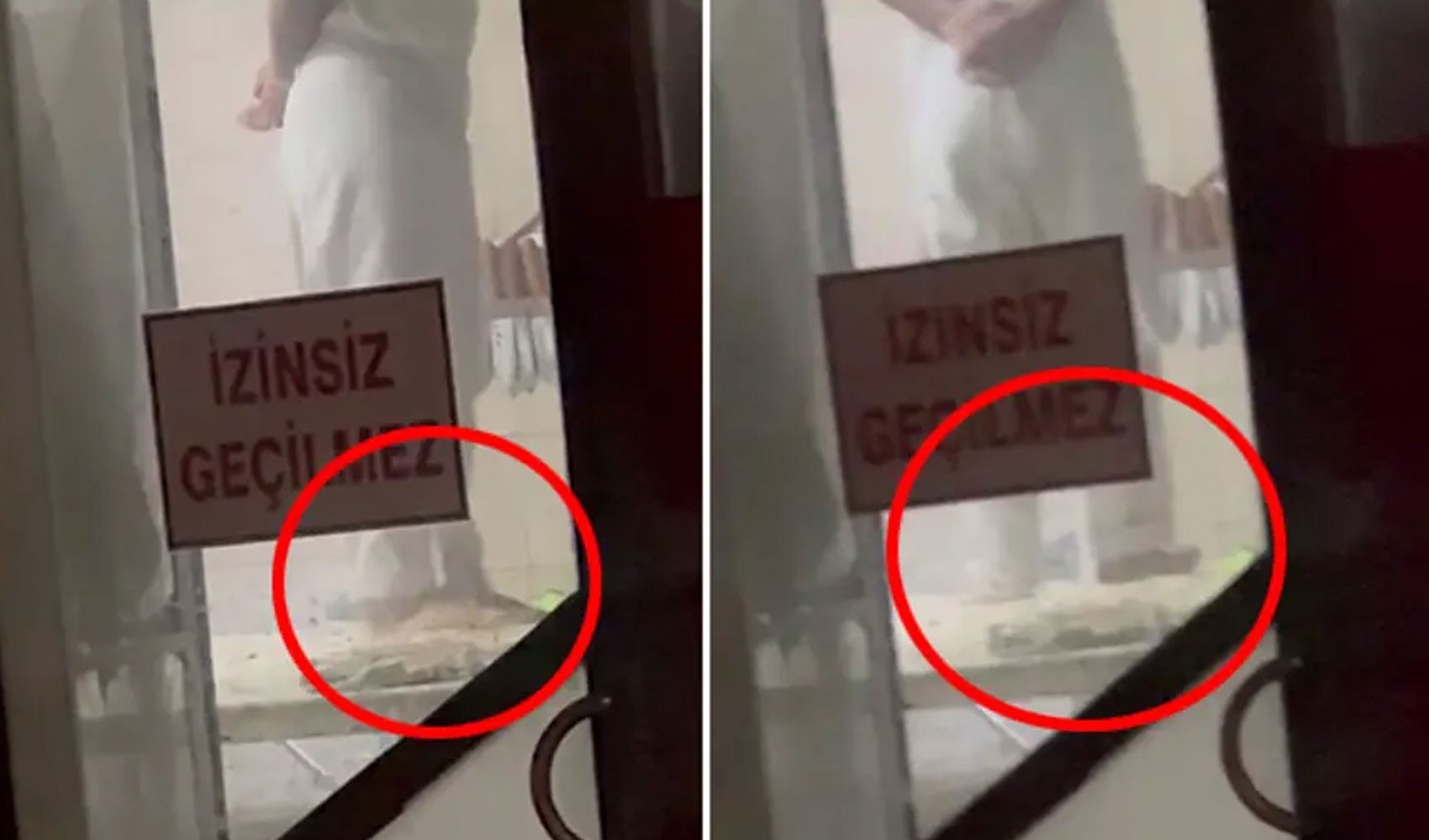 Sakarya'daki tatlıcıda mide bulandıran görüntüler! Hamuru ayaklarıyla çiğnedi