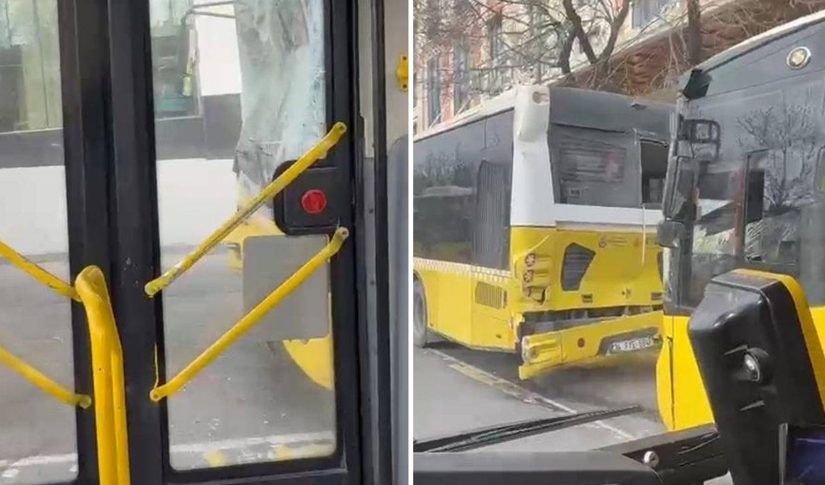 Üç İETT otobüsü birbirine çarptı