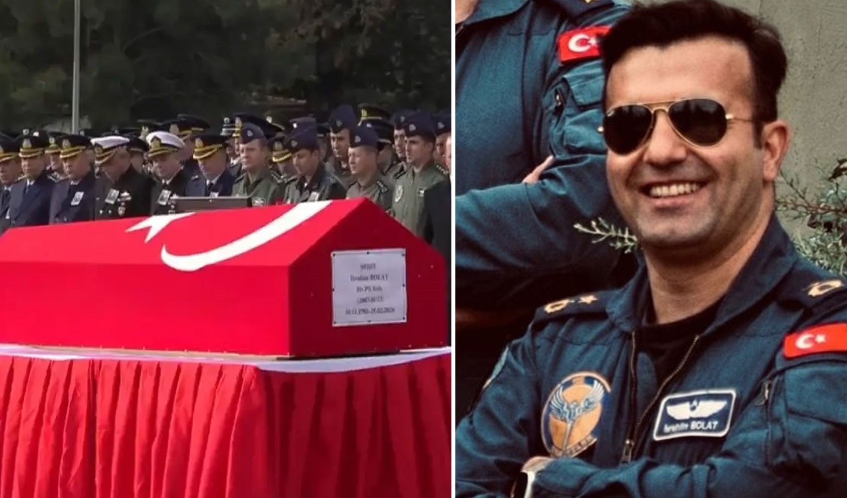 Şehit Pilot İbrahim Bolat'ın cenazesi memleketine uğurlandı