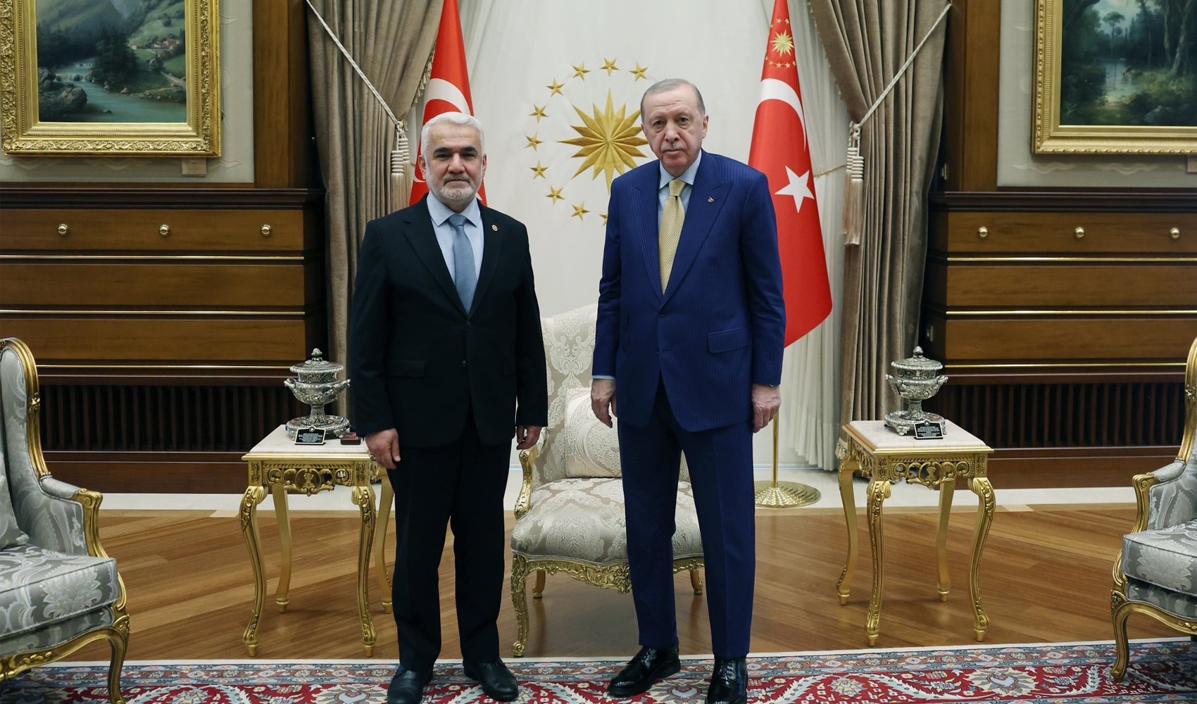 Cumhurbaşkanı Erdoğan, HÜDA PAR Genel Başkanı Yapıcıoğlu'nu kabul etti